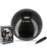 YB01 NEW 55CM BLACK GYM BALL HMS