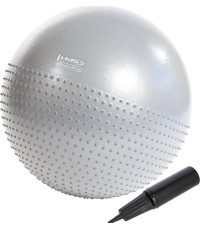 YB03 НОВЫЙ 65 СМ СВЕТЛО-СЕРЫЙ ГИМНАСТИЧЕСКИЙ МЯЧ HMS