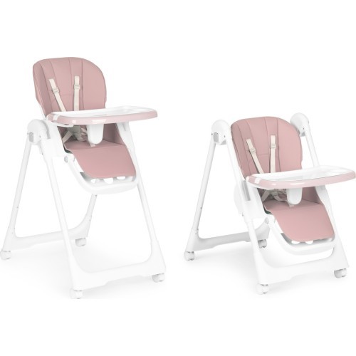 Feeding chair height adjustment eco leather straps double tray