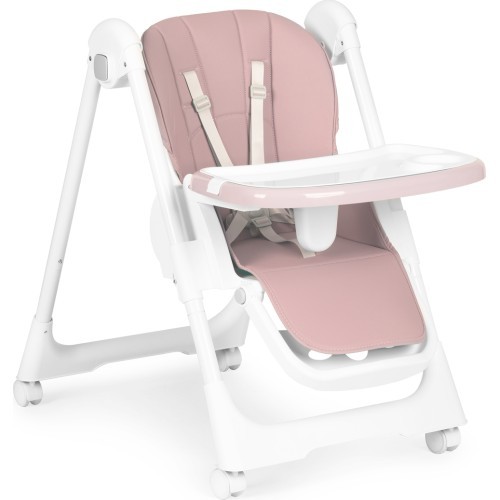 Feeding chair height adjustment eco leather straps double tray