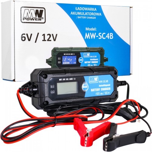 Lādētājs ar LCD displeju, 6V / 12V