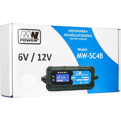 Lādētājs ar LCD displeju, 6V / 12V