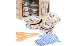 A set of aluminum pots + accessories