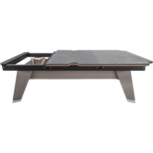 Бильярдный стол Pool Mr-Sung ACURRA by Rasson, 9 ft, серый (Sarum Strand), Simonis 760 жёлто-зелёный