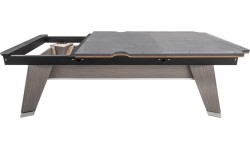Billiard Table, Pool, Mr-Sung ACURRA by Rasson, 9 ft., Grey (Sarum Strand), Simonis 760 gelbgrün