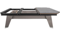 Бильярдный стол Pool Mr-Sung ACURRA by Rasson, 9 ft, серый (Sarum Strand), Simonis 760 жёлто-зелёный