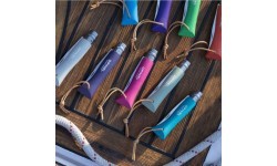 Opinel Colorama 06 inox purple knife with thong