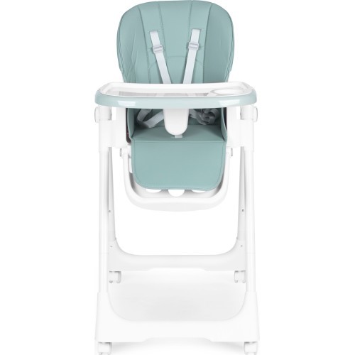 Feeding chair height adjustment eco leather straps double tray