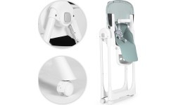 Feeding chair height adjustment eco leather straps double tray