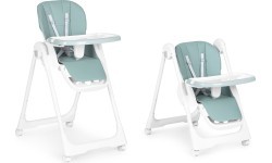 Feeding chair height adjustment eco leather straps double tray