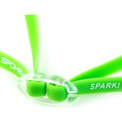 Очки для плавания с двумя полосками Spokey SPARKI, зелёные