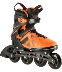 NA14112 MELNI-ORANŽAS IN-LINE SKRITUĻSLIDAS NILS EXTREME - NA14112 BLACK-ORANGE IN-LINE SKATES NILS EXTREME