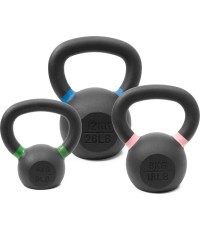 Pivot Fitness Premium čuguna kettlebell kombinētais komplekts 24 kg