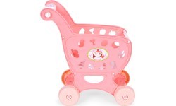 Shopping cart for supermarket kitchen + 18 accessories pink