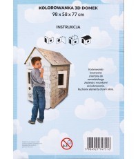 Māja XXL ar zirgiem 3D krāsojamā grāmata bērniem