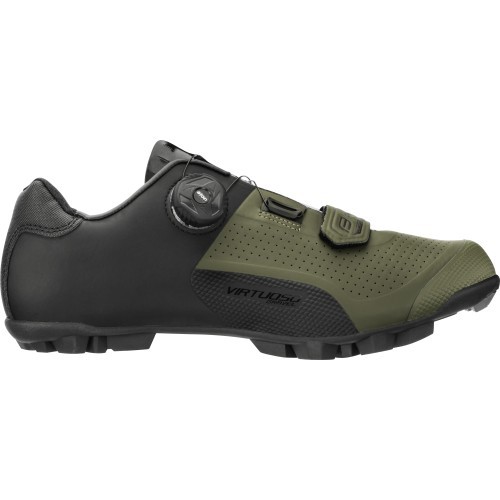 Обувь FORCE Virtuoso MTB/Gravel, размер 39 (чёрный/зелёный)