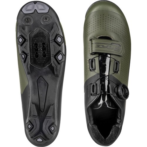 FORCE Virtuoso MTB/Gravel apavi, izmērs 39 (melns/zaļš)