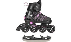 NH11912 2IN1 SKRITUĻSLIDAS/HOKEJA SLIDAS - Black/Blue