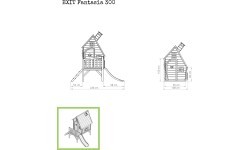 EXIT Fantasia 300 koka rotaļu mājiņa – sarkana