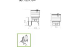 EXIT Fantasia 300 koka rotaļu mājiņa – sarkana