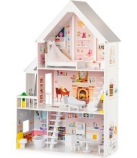 Деревянный кукольный домик Eco Toys Powder Mansion