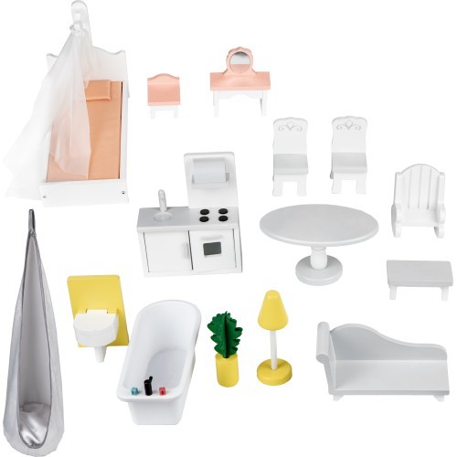 Koka leļļu māja Eco Toys Powder Mansion