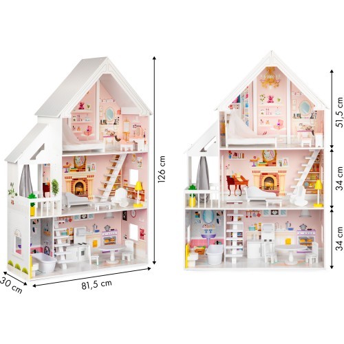 Koka leļļu māja Eco Toys Powder Mansion