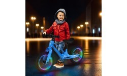 Беговел RB901 LED с 12-дюймовыми надувными колесами, синий NILS FUN
