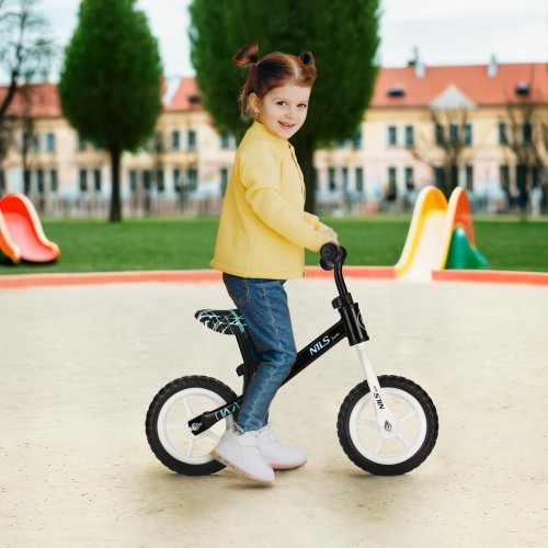 RB134 BALANCE BIKE BLACK 10'' WHEELS NILS FUN