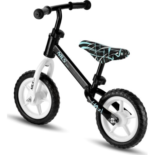 Balansa velosipēds RB134 Nils Fun ar 10 collu riteņiem, melns