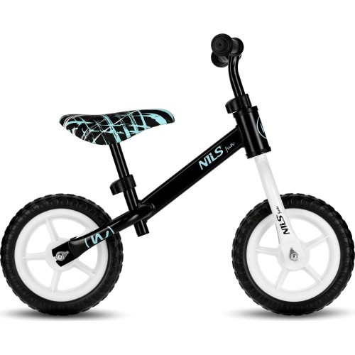 Balansa velosipēds RB134 Nils Fun ar 10 collu riteņiem, melns