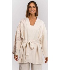 Venum Serpenti Women's Jacket - Ivory/Burgundy