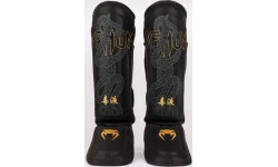 Venum Serpenti Shin Guards - Black/Silver/Gold