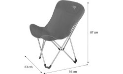 NC3051 GRAY CAMPING CHAIR NILS CAMP