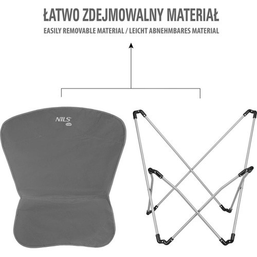 NC3051 GRAY CAMPING CHAIR NILS CAMP