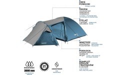 Zili pelēka kempinga telts NC6012 Trekker Nils Camp