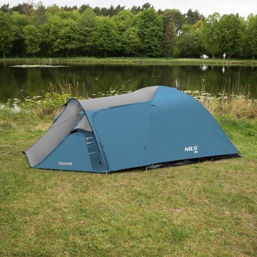 Zili pelēka kempinga telts NC6012 Trekker Nils Camp
