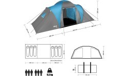 NC6031 BLUE-GRAY CAMPING TENT HIGLAND NILS CAMP