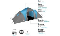 NC6031 BLUE-GRAY CAMPING TENT HIGLAND NILS CAMP