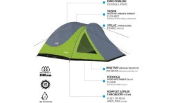 Зелено-серая кемпинговая палатка NC6006 Discovery Nils Camp