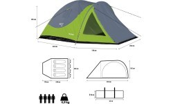 NC6006 GREEN-GRAY CAMPING TENT DISCOVERY NILS CAMP