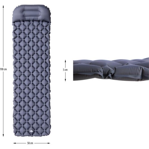 Tourist Mat With Pump Nils Camp NC4006, Grey