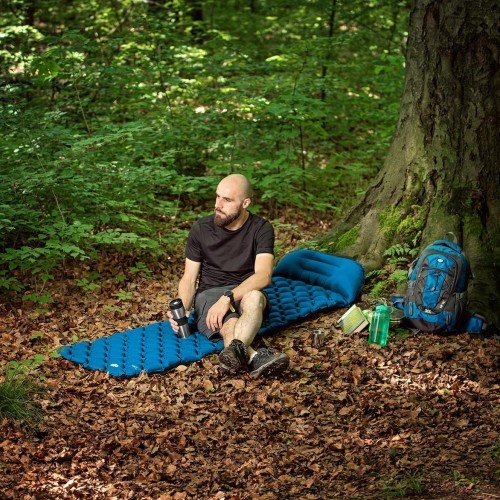 Tūrisma paklājiņš ar pumpi NC4006 Turquoise NILS Camp