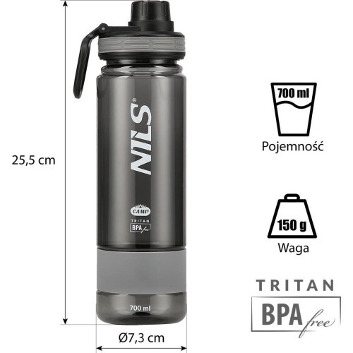 NCD07 TRITAN GRAY BOTTLE NILS CAMP
