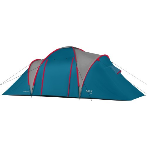 Кемпинговая палатка NC6431 синяя и светло-серая Highland IV Nils Camp
