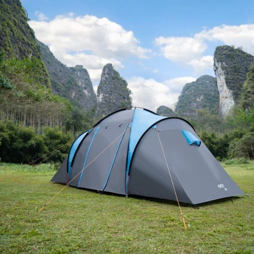 Кемпинговая палатка NC6431 сине-серая Highland IV Nils Camp