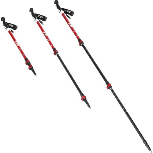 Sarkanas alumīnija trekinga nūjas TK8601 NILS