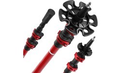 Красные алюминиевые треккинговые палки TK8601 NILS