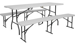 NC1618 TOURIST TABLE 180 CM WHITE NILS CAMP