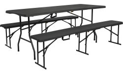 NC3404 FOLDING GARDEN BENCH 183 CM ANTHRACITE NILS CAMP